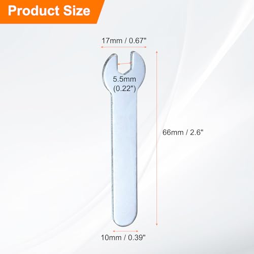 10pcs Small Wrench Open End Wrench 5.5x66x1.5mm Metric U (10 Count)