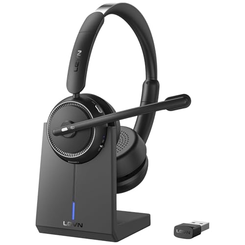 Wireless Headset with Mic for Work