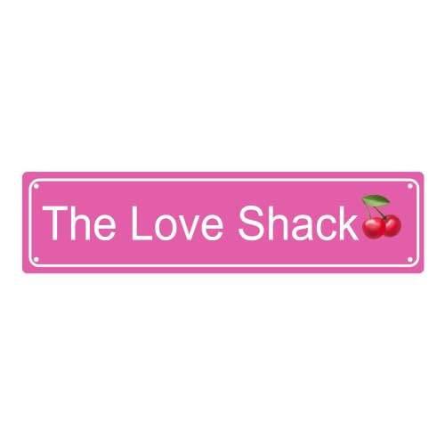 THE LOVE SHACK SPACE Metal Tin Street Sign Bar Cafe Garage Cave Home Room Wall Bathroom Farmhouse Garden Porch Patio Decor