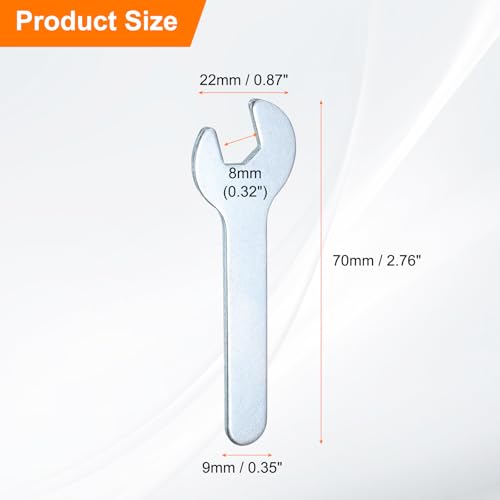 10pcs Small Wrench Open End Wrench 8x70x1.8mm Metric U (10 Count)