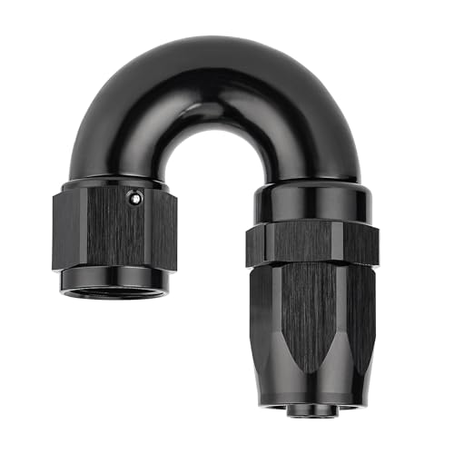 8AN 180 Degree One Piece Full Flow Hose End Fitting Swivel for CPE Braided Hose