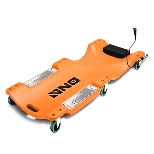40 Inch Low Profile Plastic Rolling Garage Shop Floor Creeper with LED Light