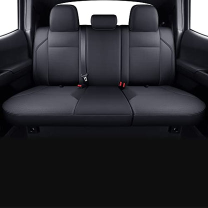 Tacoma Custom Fit Seat Covers for 2024 2025 Tacoma Crew Cab with Faux Leather