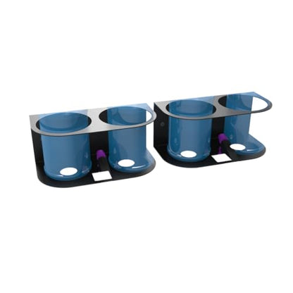2 Pcs of 2 Spray Bottles Holder Steel Wall Mount
