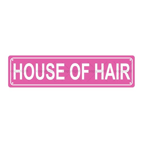 HOUSE OF HAIR SPACE Metal Tin Street Sign Bar Cafe Garage Cave Home Room Wall Bathroom Farmhouse Garden Porch Patio Decor