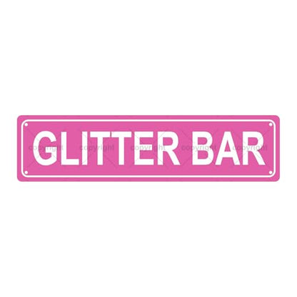 GLITTER BAR SPACE Metal Tin Street Sign Bar Cafe Garage Cave Home Room Wall Bathroom Farmhouse Garden Porch Patio Decor