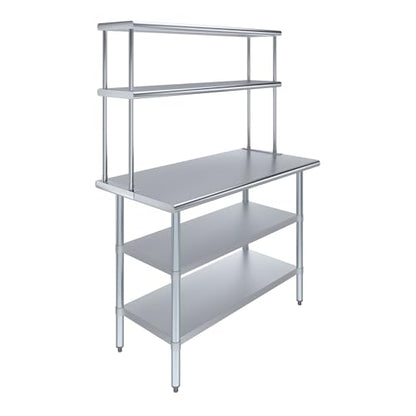 Stainless Steel Work Table with 2 Shelves
