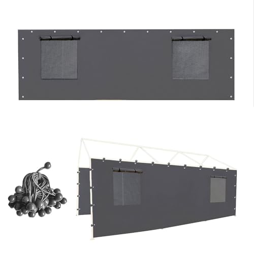 Sidewall Panel with Mesh Windows and Elastic Ball Bungees