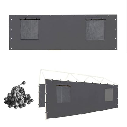 Sidewall Panel with Mesh Windows and Elastic Ball Bungees