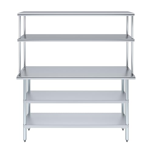 Stainless Steel Work Table with 2 Shelves