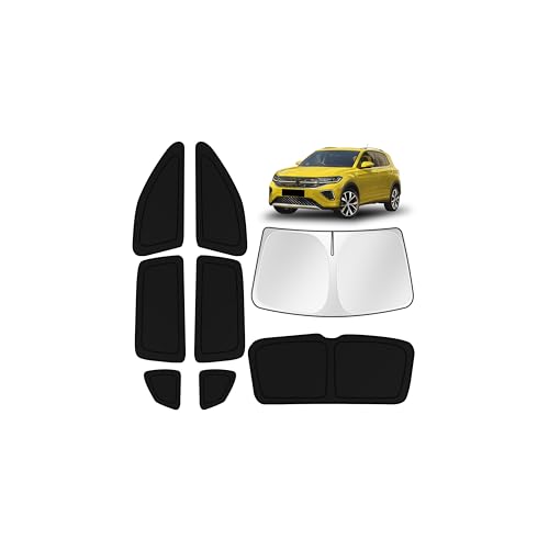 Car Window Shades for Volkswagen Tiguan 2018 2019 2020 2021 2022 2023 Windshield Sun Shade Side Window Cover UV Block Privacy Protection Accessories for Camping Blackout Rear Back Full Set 8PCS (8 Count)