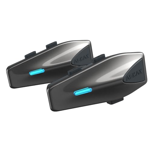 S1 Motorcycle Bluetooth Headset with Smart Voice Control (2 Count)