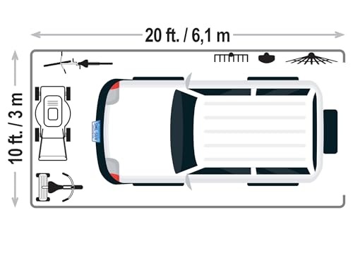 10' x 20' x 8' Peak Style Roof Instant Garage Carport Car Canopy with Steel Frame and Waterproof UV