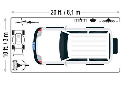10' x 20' x 8' Peak Style Roof Instant Garage Carport Car Canopy with Steel Frame and Waterproof UV
