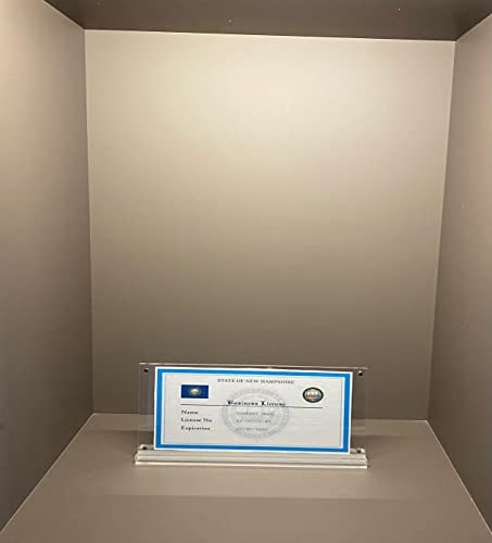 2 Pack of Acrylic Business License Frame for 4x9 Business License Certificate Desk (2 Count)