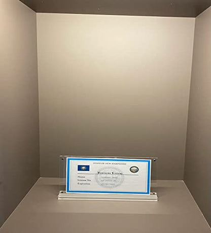 2 Pack of Acrylic Business License Frame for 4x9 Business License Certificate Desk (2 Count)