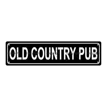 OLD COUNTRY PUB SPACE Metal Tin Street Sign Bar Cafe Garage Cave Home Room Wall Bathroom Farmhouse Garden Porch Patio Decor