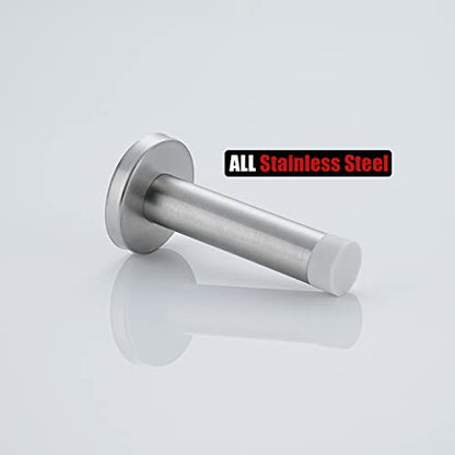 Door Stopper 304 Stainless Steel Thicken 1mm Sound Dampening Door Stop Bumper Wall Protetor 1 Pack