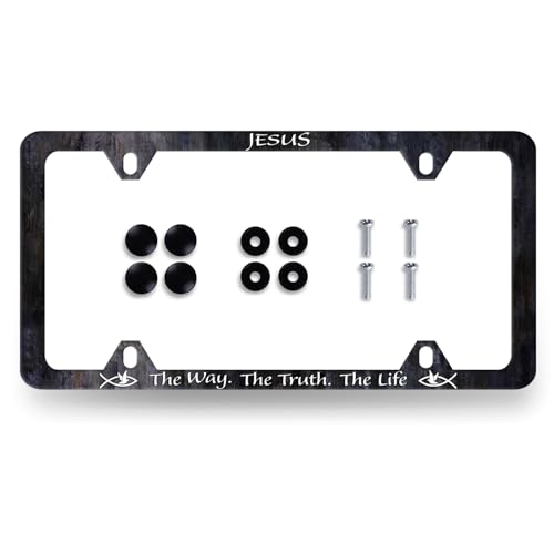 Jesus The Way The Truth The Life License Plate Frame 12.2 x 6.2 Inch
