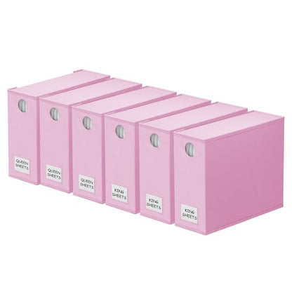 6 Pack Bed Sheet Organizers and Storage (6 Count)
