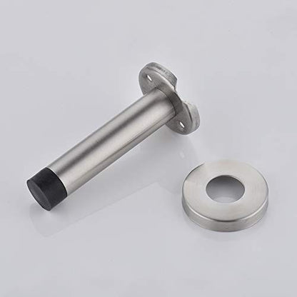 Door Stopper 304 Stainless Steel Thicken 1mm Sound Dampening Door Stop Bumper Wall Protetor 4 Pack