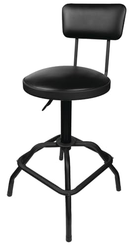 W85016 Pneumatic Shop Stool with Removable Backrest