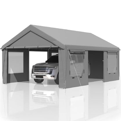 Carport 13x20 Ft Heavy Duty Carport with Roll