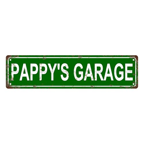 PAPPY'S GARAGE SPACE Metal Tin Street Sign Bar Cafe Garage Cave Home Room Wall Bathroom Farmhouse Garden Porch Patio Decor