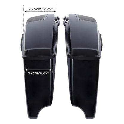 Motorcycle 4" Stretched Saddlebags Fit For Harley Touring 2014 (2 Count)