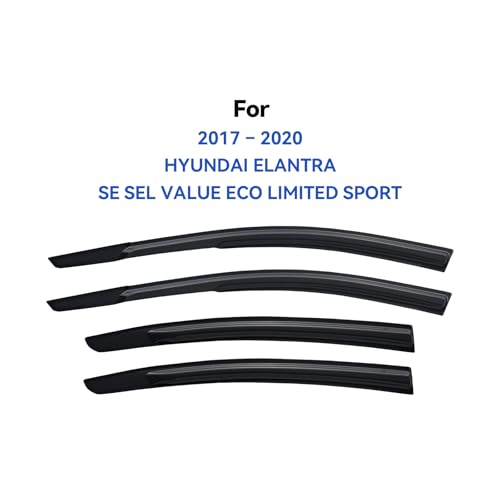 Window Visors Rain Guards for 2017 2018 2019 2020 Hyundai Elantra