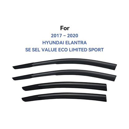 Window Visors Rain Guards for 2017 2018 2019 2020 Hyundai Elantra