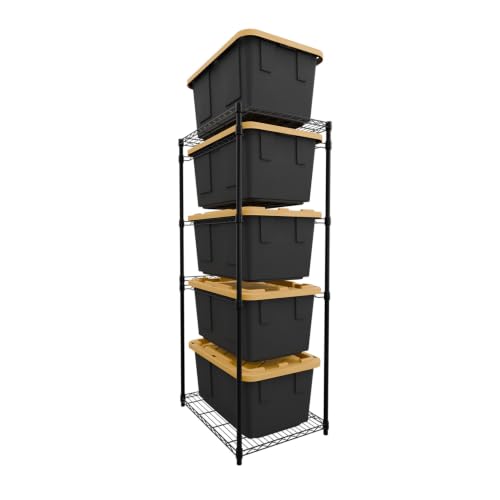 5 Tier Steel Tote Rack for 27 Gallon Bins