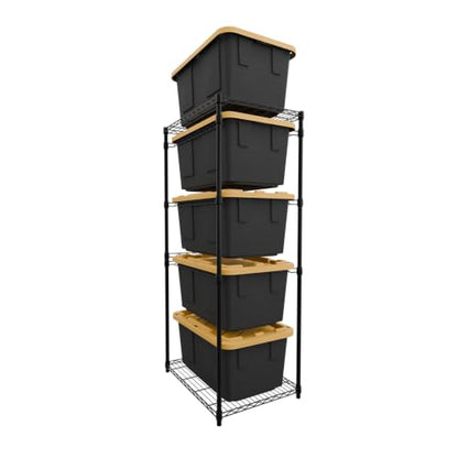 5 Tier Steel Tote Rack for 27 Gallon Bins