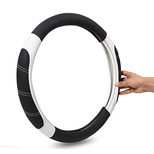 Line Rider Microfiber Leather Sporty Steering Wheel Cover Universal Fits for 95% Truck