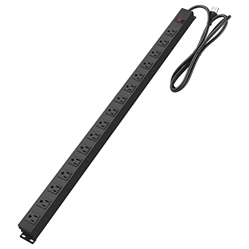 16 Outlet Metal Wall Mount Power Strip