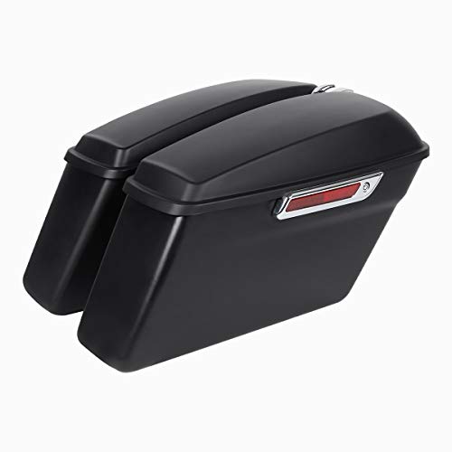 Motorcycle Saddlebags with Black Conversion Brackets Fit For Harley Softail Deluxe Heritage Softail 1984