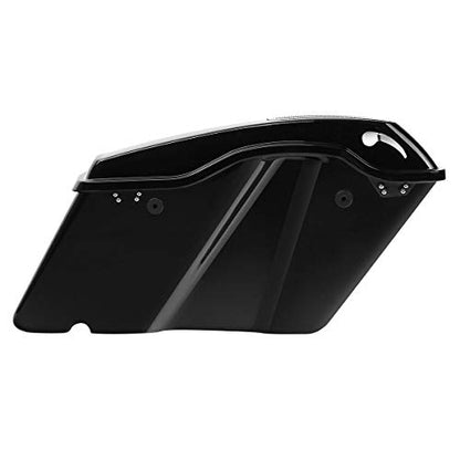 Vivid Black Hard Saddlebags with 6x9 Cut Out Speaker Lids Fit for Harley Touring Road King Street Glide Electra Ultra 2014