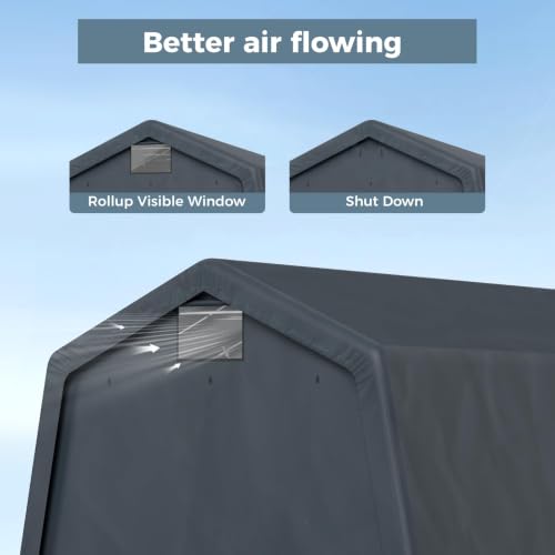 13x22 ft Storage Shelter Shed Portable Outdoor Carport Garage