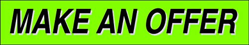 Ez line Vinyl Windshield Stickers 3 Dozen 15 Inch Chartreuse Slogan Dealership Pro Pack for Car Lots (36 Count)