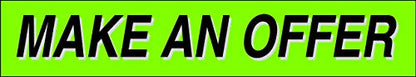 Ez line Vinyl Windshield Stickers 3 Dozen 15 Inch Chartreuse Slogan Dealership Pro Pack for Car Lots (36 Count)