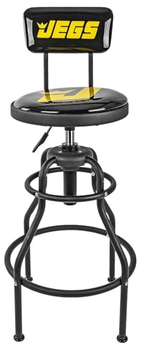 Adjustable Hydraulic Stool with Backrest [300 lb. Capacity]