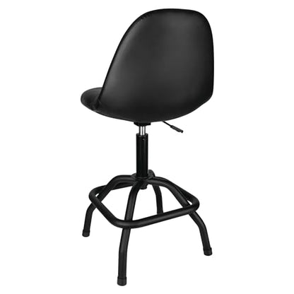 W85031 Pneumatic High Back Adjustable Swivel Bar Stool with Back Support for Home