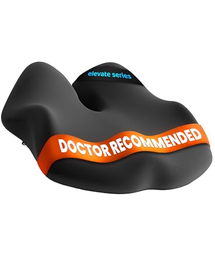 Elevate Series by Everlasting Comfort Doctor Recommended Memory Foam Seat Cushion for Office Chairs & Car