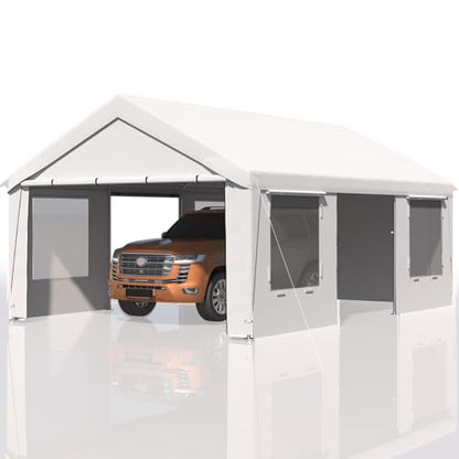 Carport 13x20 Ft Heavy Duty Carport with Roll