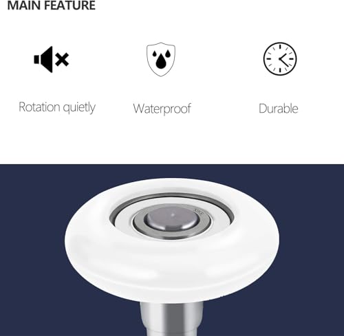 White 2" Nylon Garage Door Roller