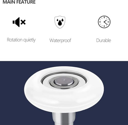 White 2" Nylon Garage Door Roller