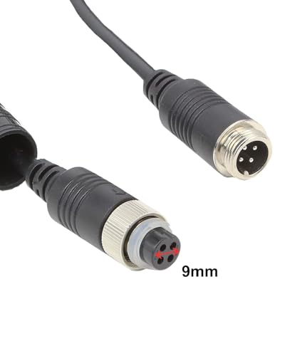 4 Pin Backup Camera Cable with Corrugated Tube Cover
