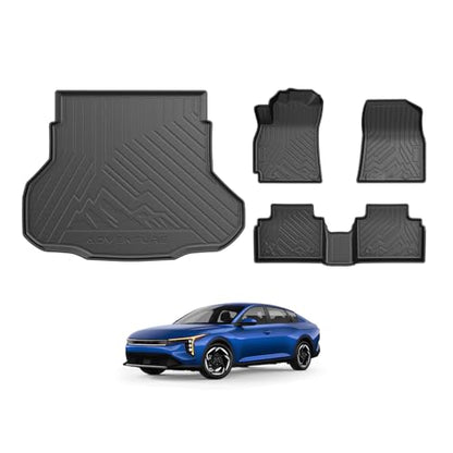 Floor Mats Cargo Liner for Kia K4 2025 2026 All Weather 3D TPE Anti