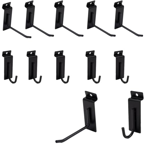 Slatwall Accessories Heavy Duty Garage Hooks Slatwall Panel Hooks Slat Wall Hanging Hook for Bike Ladder Garage Storage System Accessory Multi Size Utility