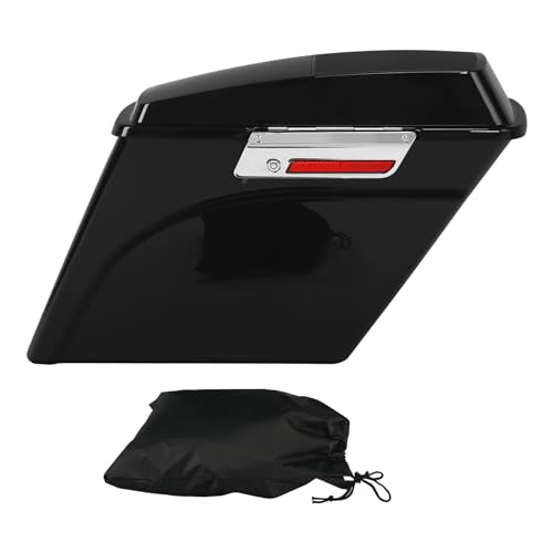 Motorcycle Saddlebags 5" Stretched Extended Hard Saddle Bags W (2 Count)